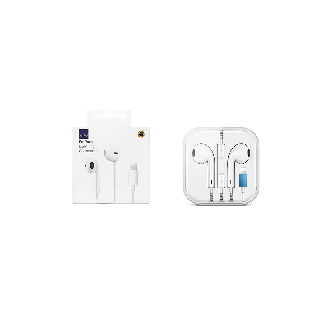 WIWU Earbuds with Lightning Connector 1.2m - White in Qatar WIWU Earbuds with Lightning Connector 1.2m - White in Qatar